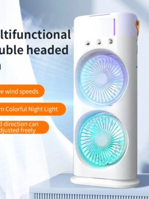 Double-ended Spray Fan Portable Humidifier Fan Air Conditioner Household Small Air Cooler Hydrocooling Portable Air Adjustment